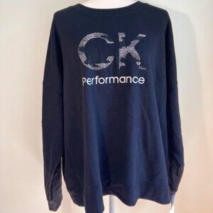 Calvin Klein Performance Pullover Sweater Womens Size 3x Black Rhinestones